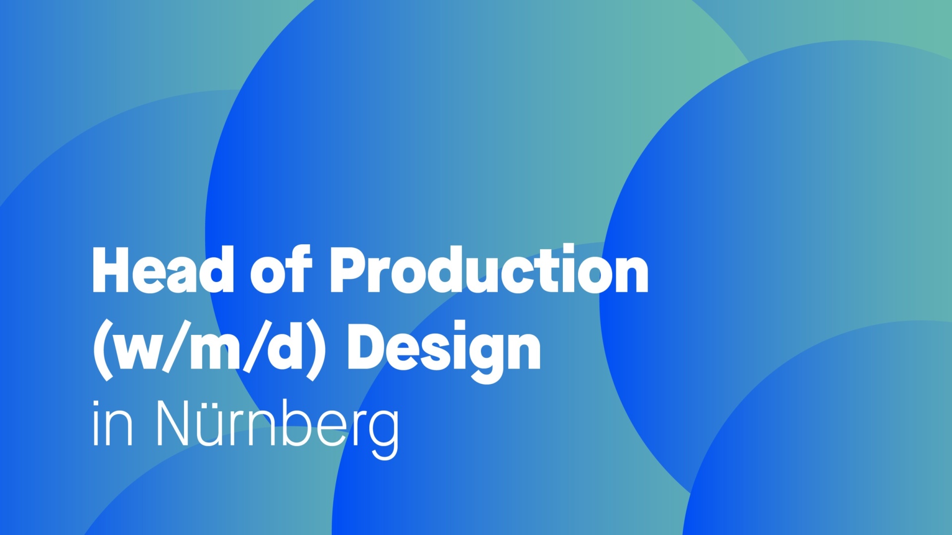 Head of Production (w/m/d) Design
