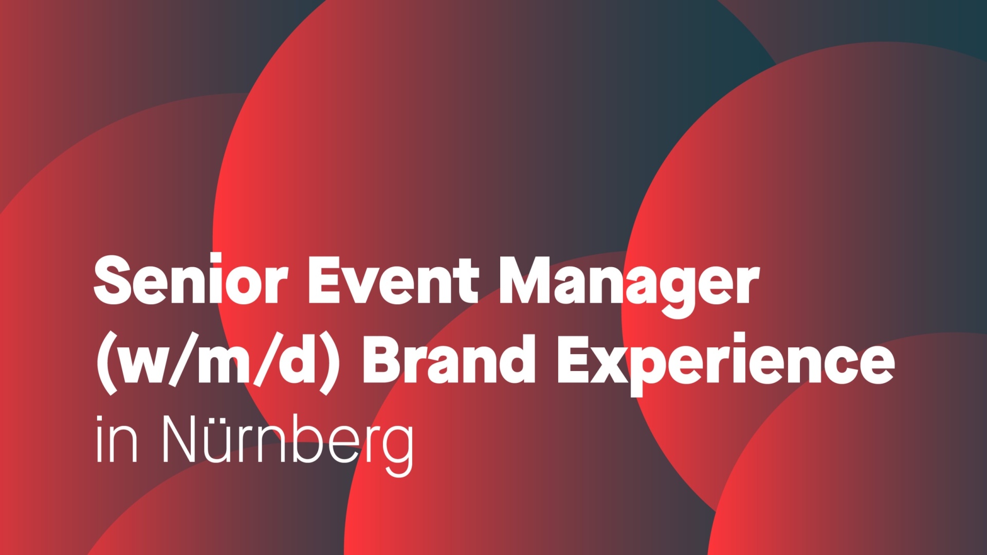 Senior Event Manager Brand Experience (w/m/d) 